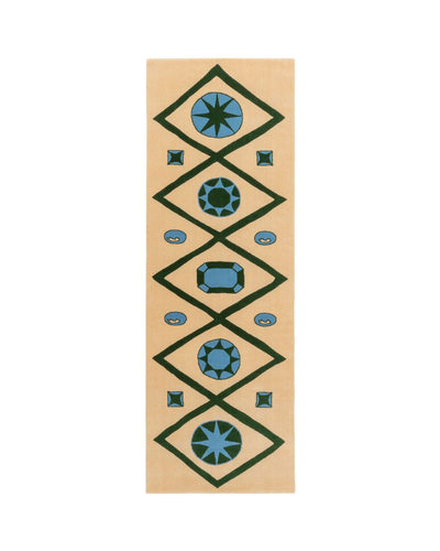 cc-tapis Chateau Orlando Collection Jewelled Lattice Runner rug designed by Luke Edward Hall